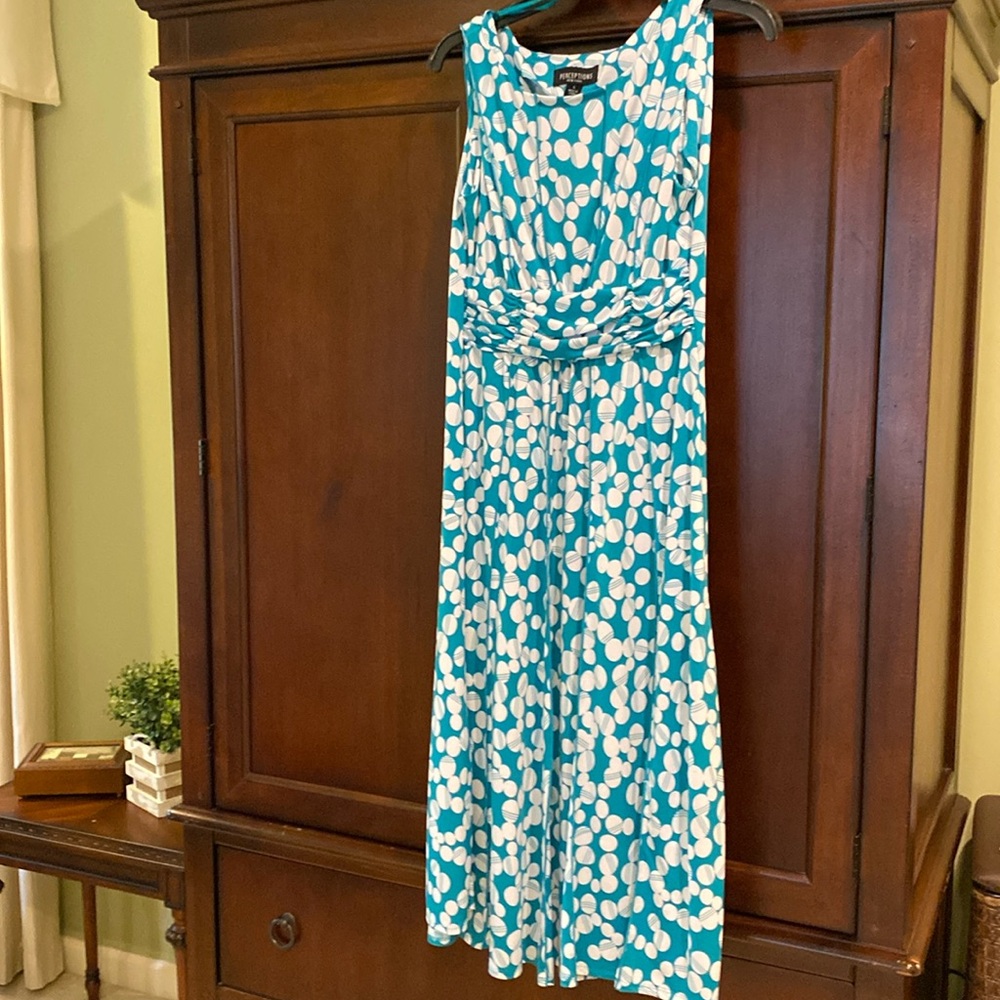 Size small, turquoise maxi dress